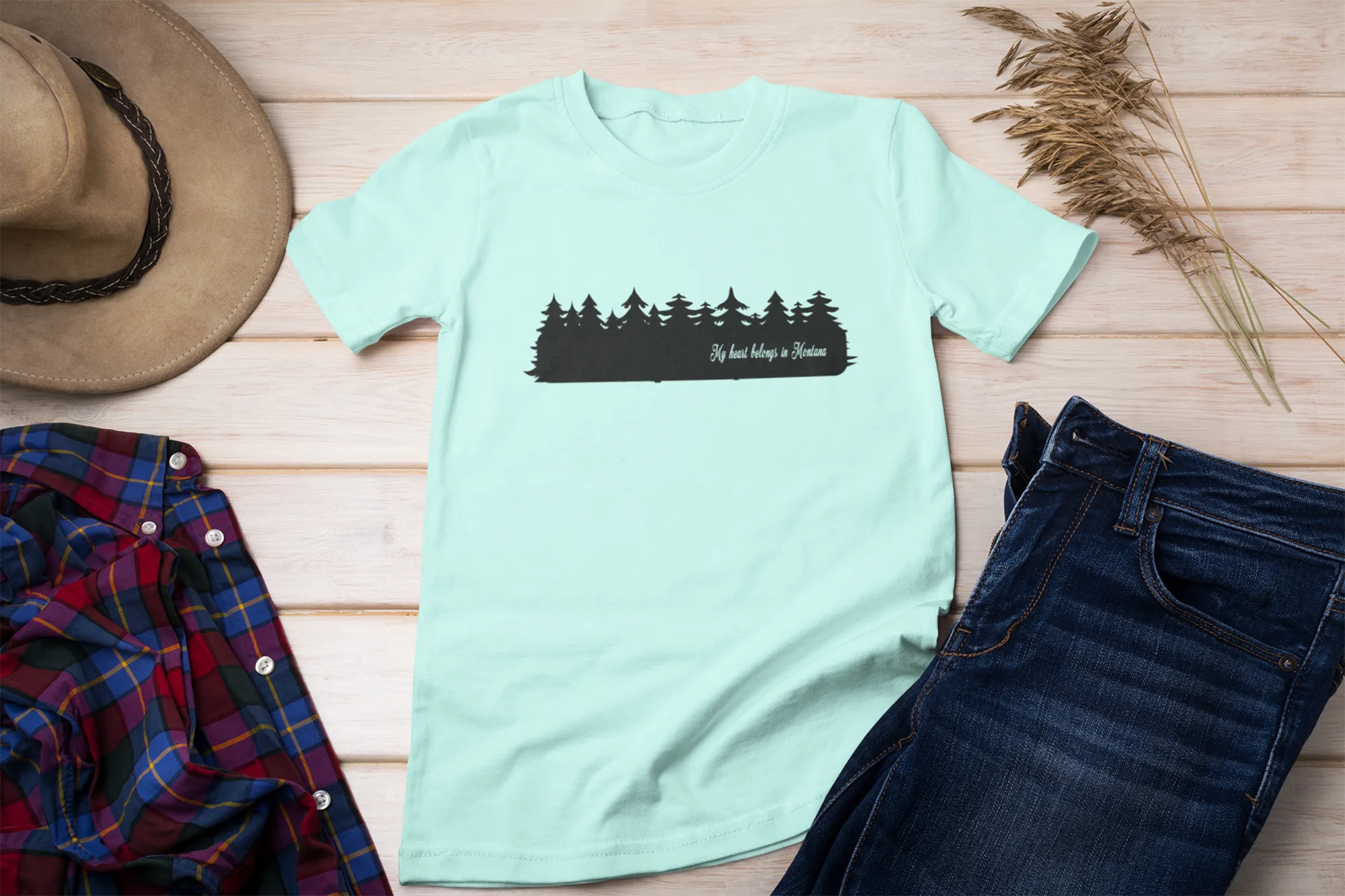 My Heart Belongs in Montana Men's T-Shirt