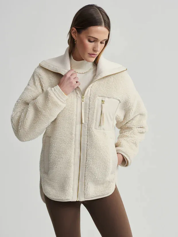 Myla Zip Through Jacket in Sandshell