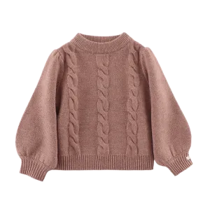 Niena Merino Wool Sweater | Plum Melange