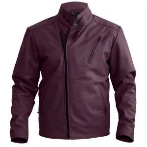 NWT Stylish Dark Purple Men Stylish Synthetic  Leather Jacket