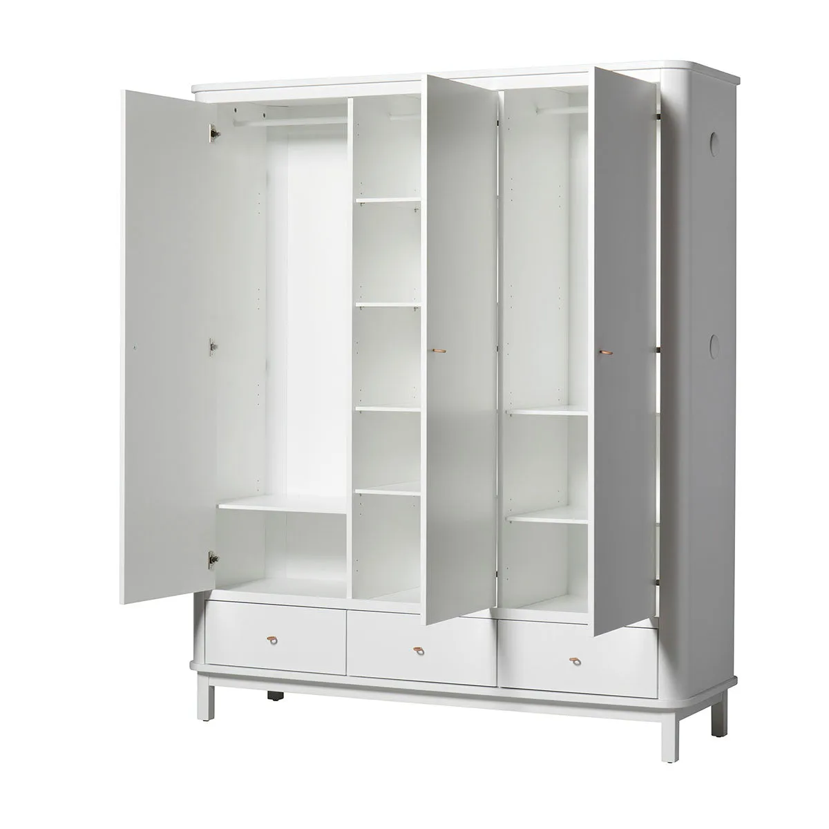 Oliver Furniture Wood Wardrobe 3 Doors White