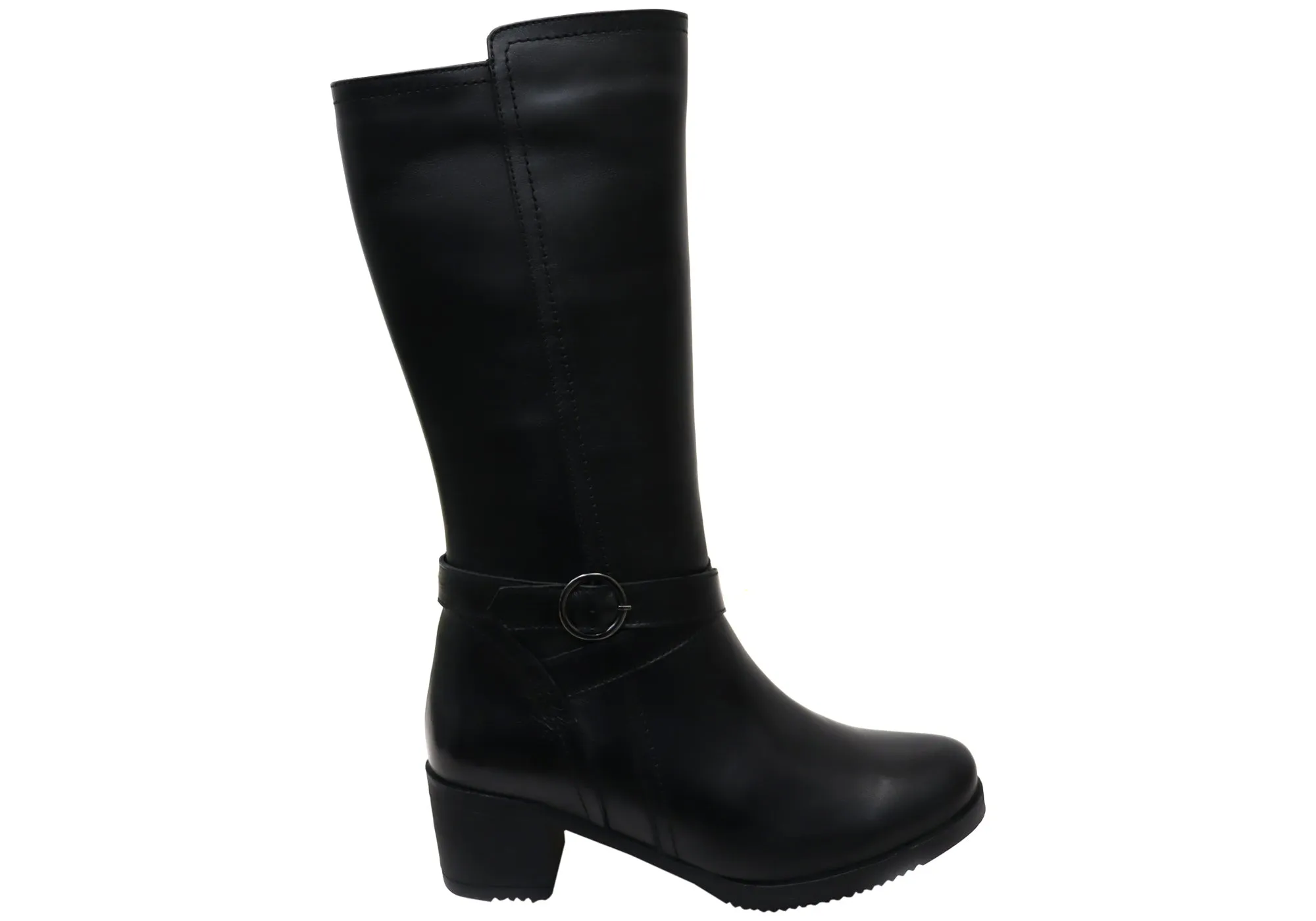 Orizonte Chatsworth Womens European Comfortable Leather Mid Calf Boots