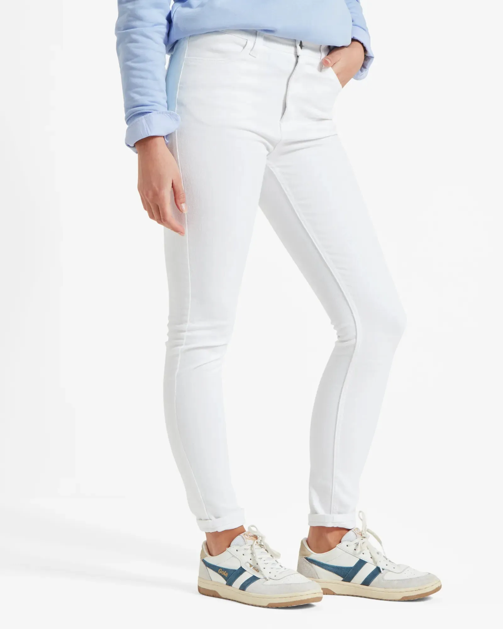 Poppy White Slim Stretch Jeans