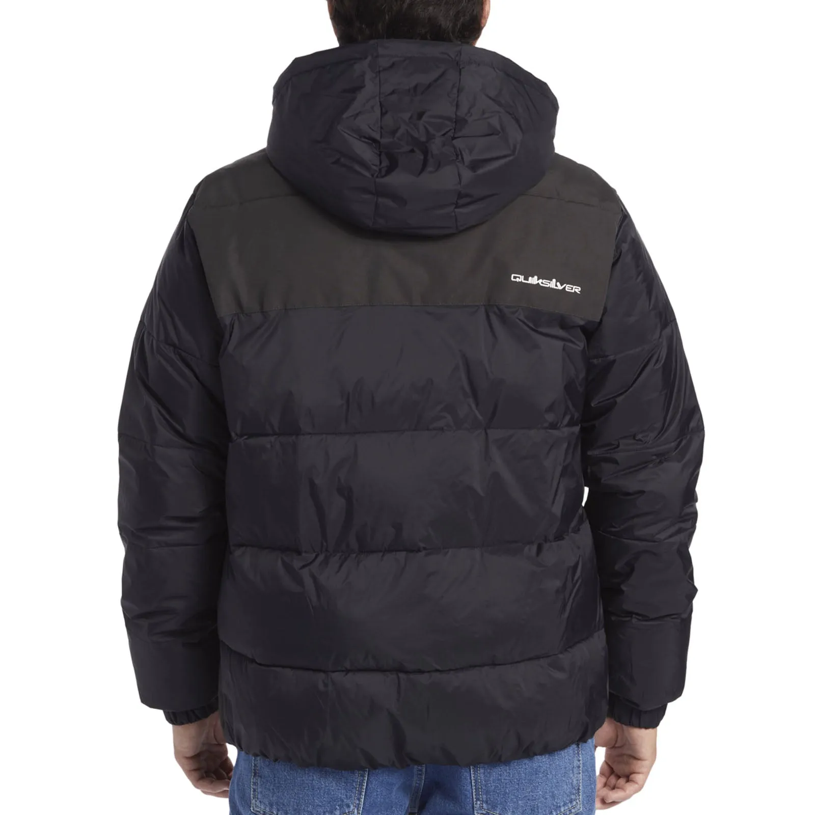 Quiksilver Mens Wolfs Shoulder Hooded Padded Jacket - Black