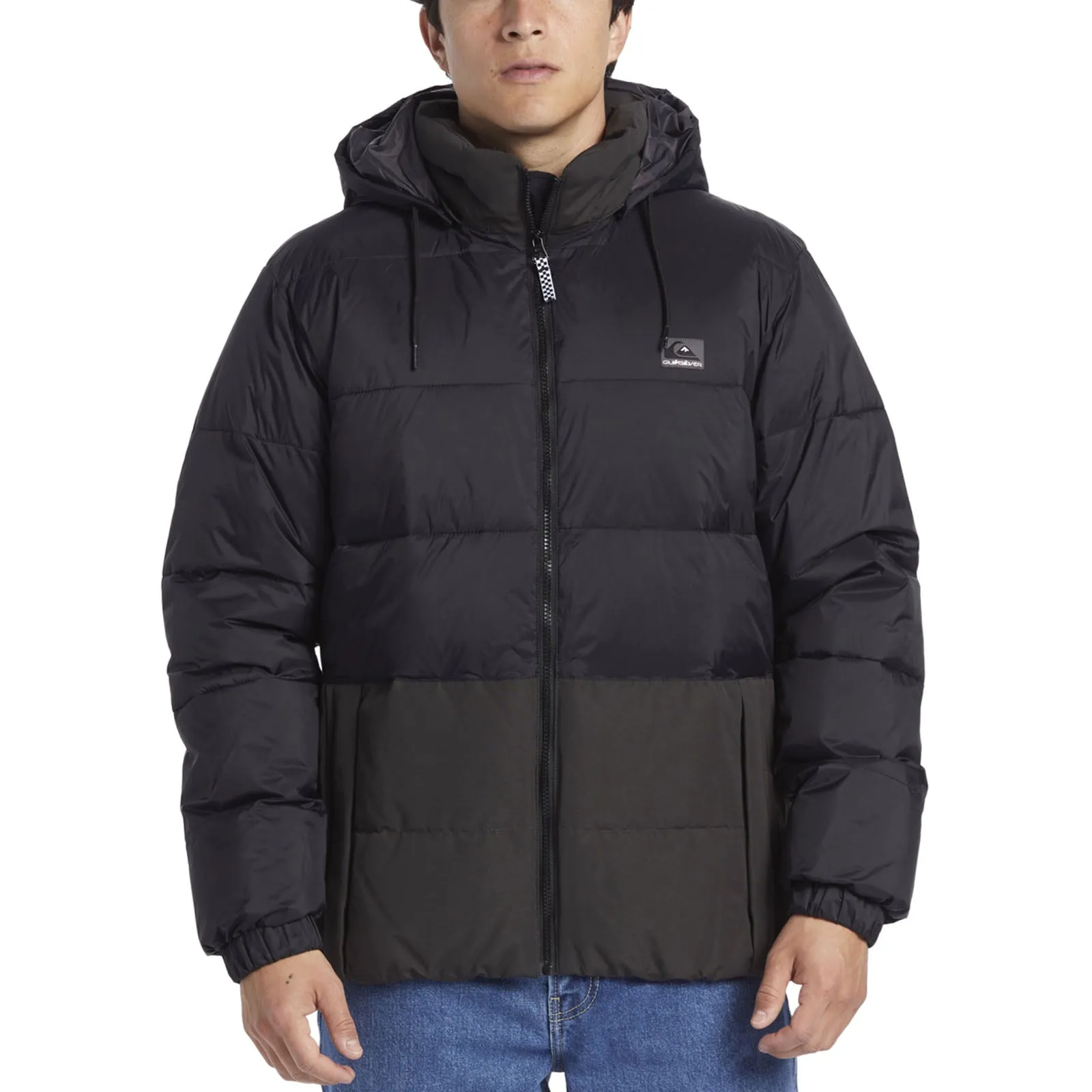 Quiksilver Mens Wolfs Shoulder Hooded Padded Jacket - Black