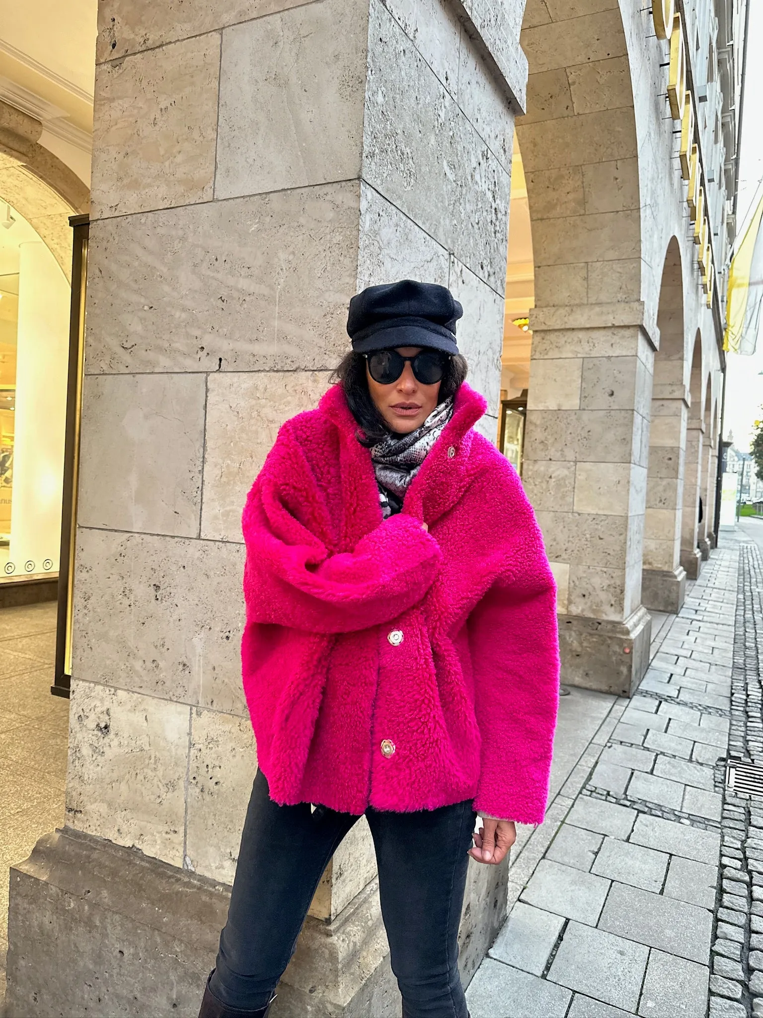 Reversible Lambfur Jacket Pink