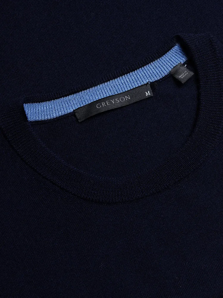 Saratoga Crewneck Sweater in Maltese Blue by Greyson