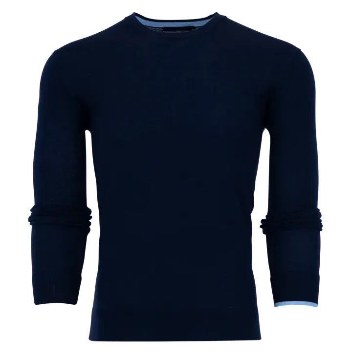 Saratoga Crewneck Sweater in Maltese Blue by Greyson