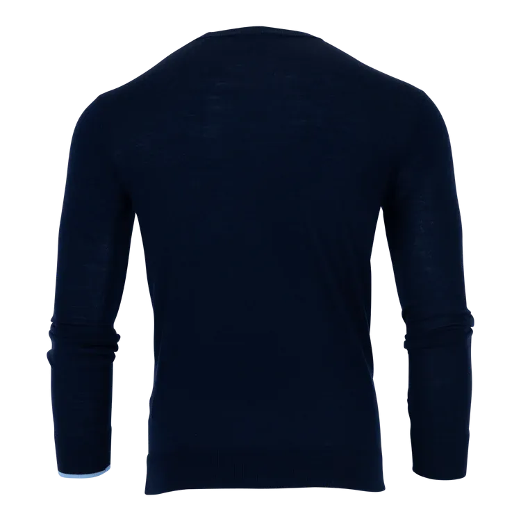 Saratoga Crewneck Sweater in Maltese Blue by Greyson