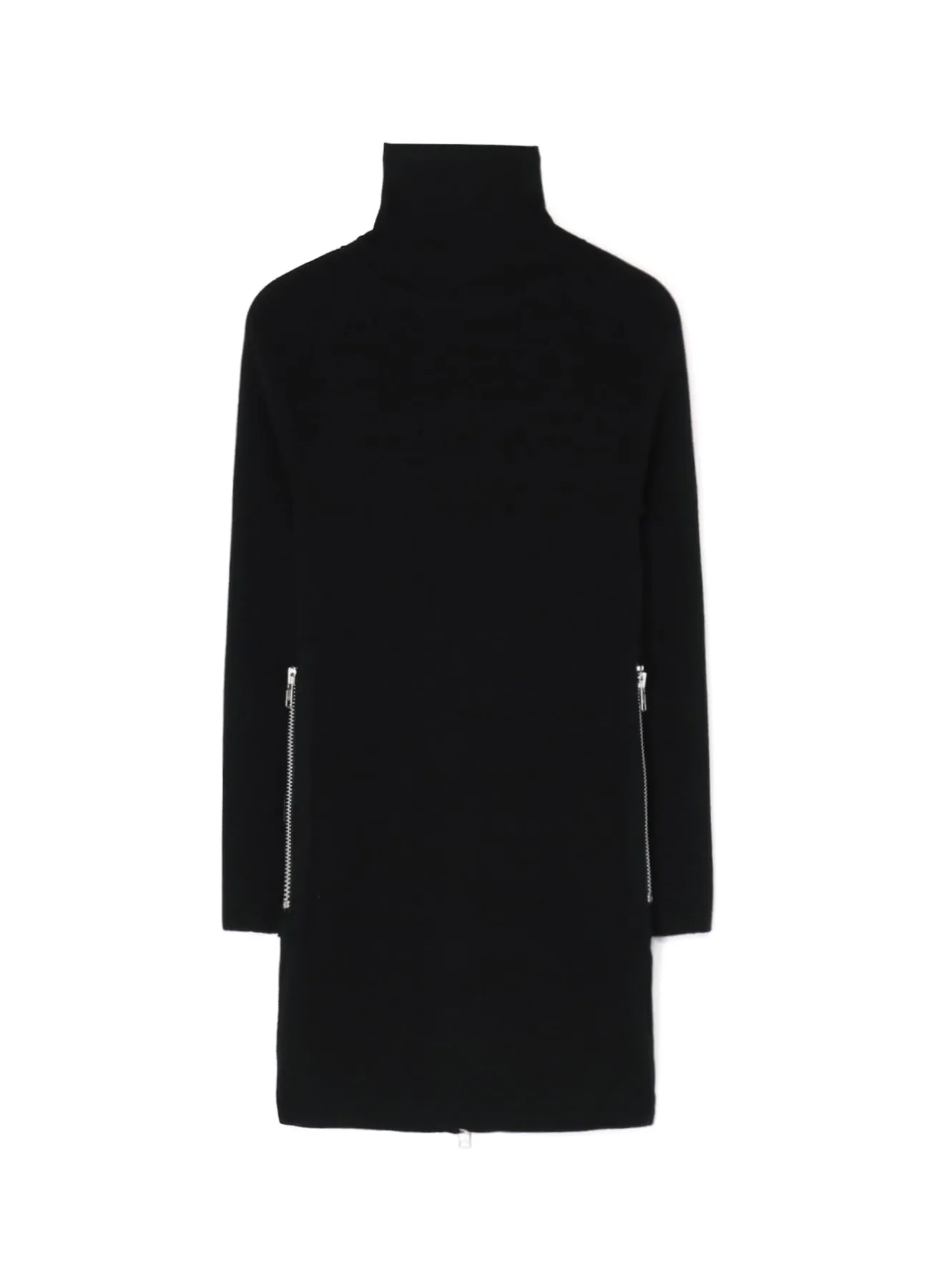 SOFT WOOL TURTLENECK PULLOVER DRESS WITH FASTENER