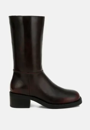 Soora Block Heel Calf Boots