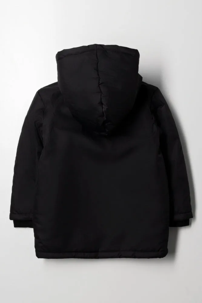 Spider-Man Parka Jacket Black