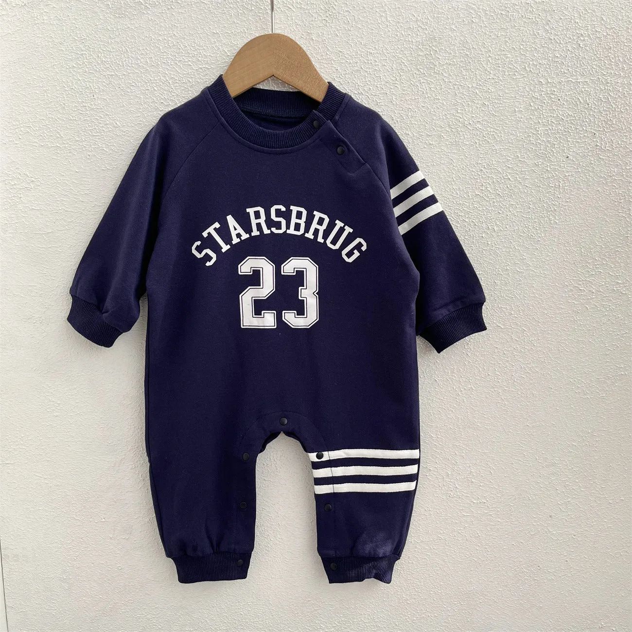 Spring and autumn baby boys and girls long-sleeved cotton jumpsuit