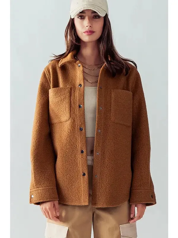 Sydney Snap Button Teddy Jacket