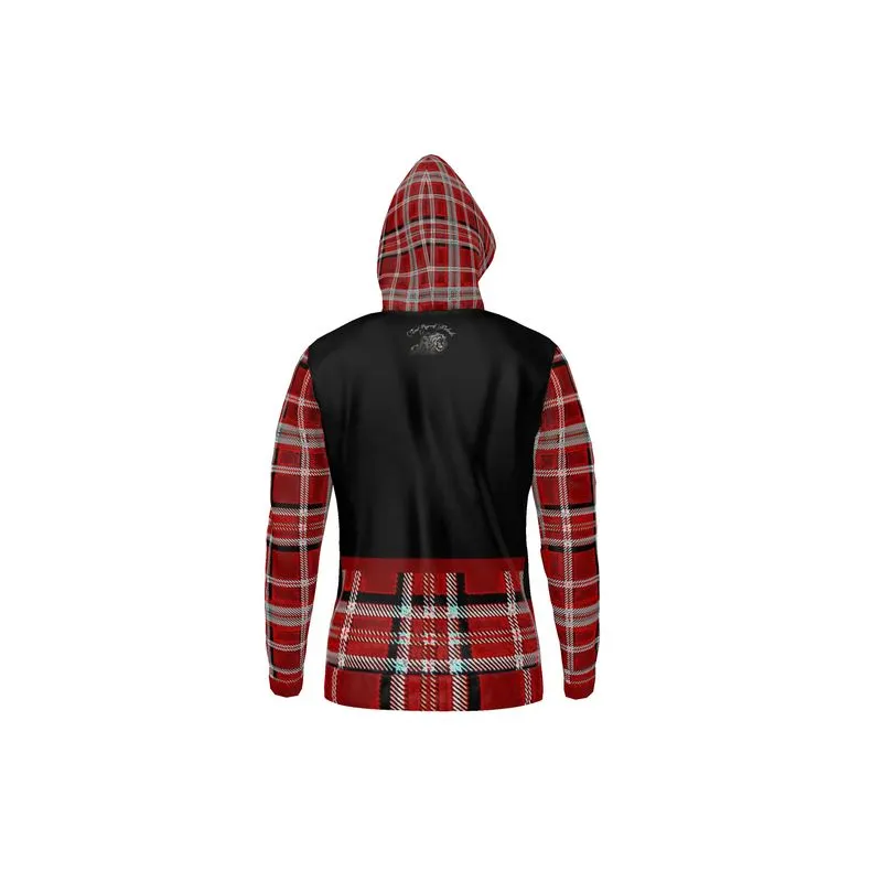 TRP Twisted Patterns 06: Digital Plaid 01-05A Designer Unisex Full Zip Hoodie