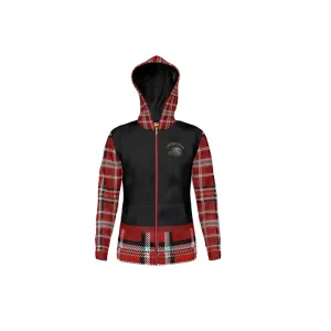 TRP Twisted Patterns 06: Digital Plaid 01-05A Designer Unisex Full Zip Hoodie