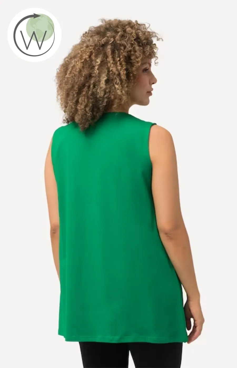 Ulla Popken Vest Top in Green