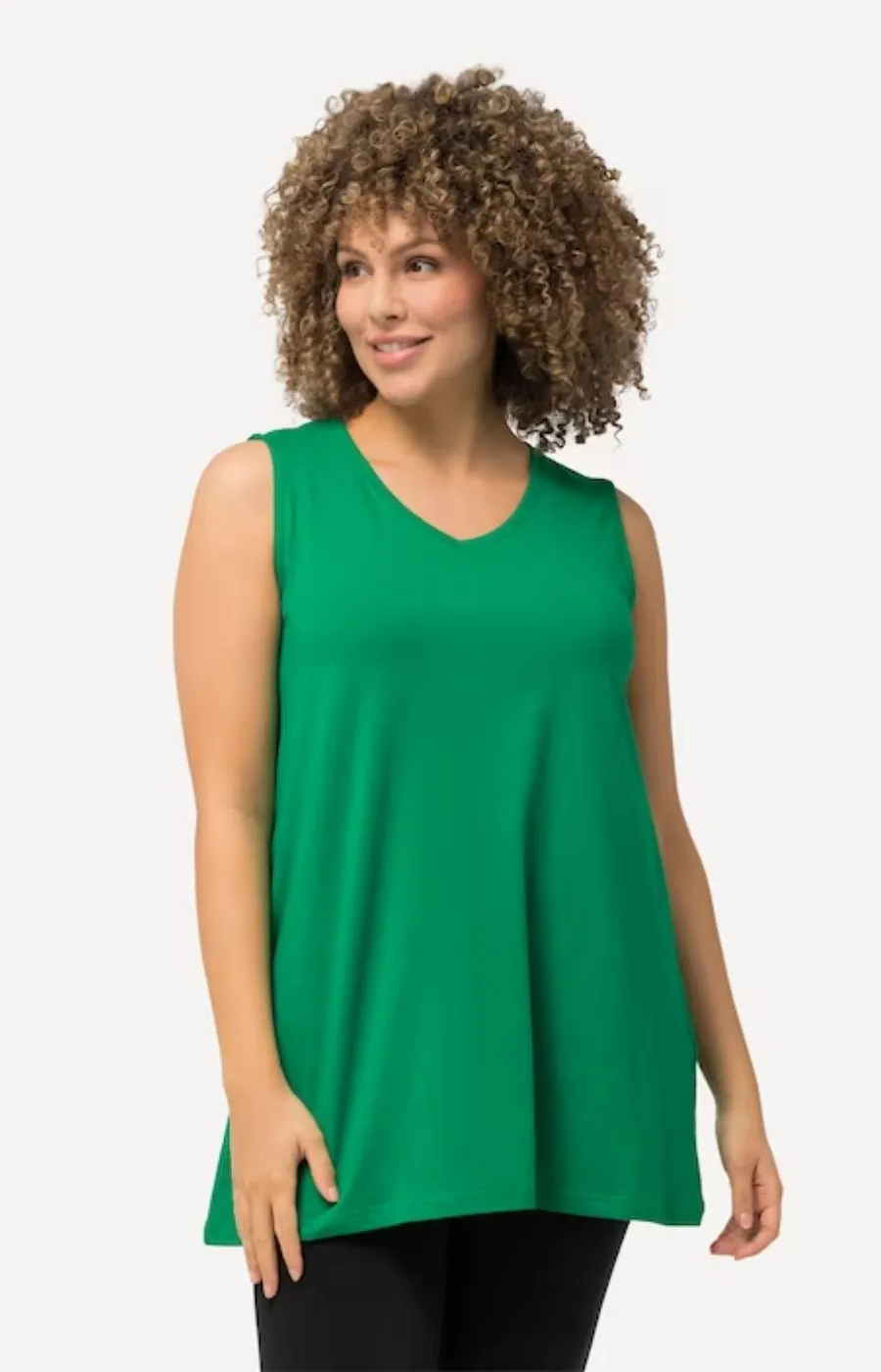 Ulla Popken Vest Top in Green