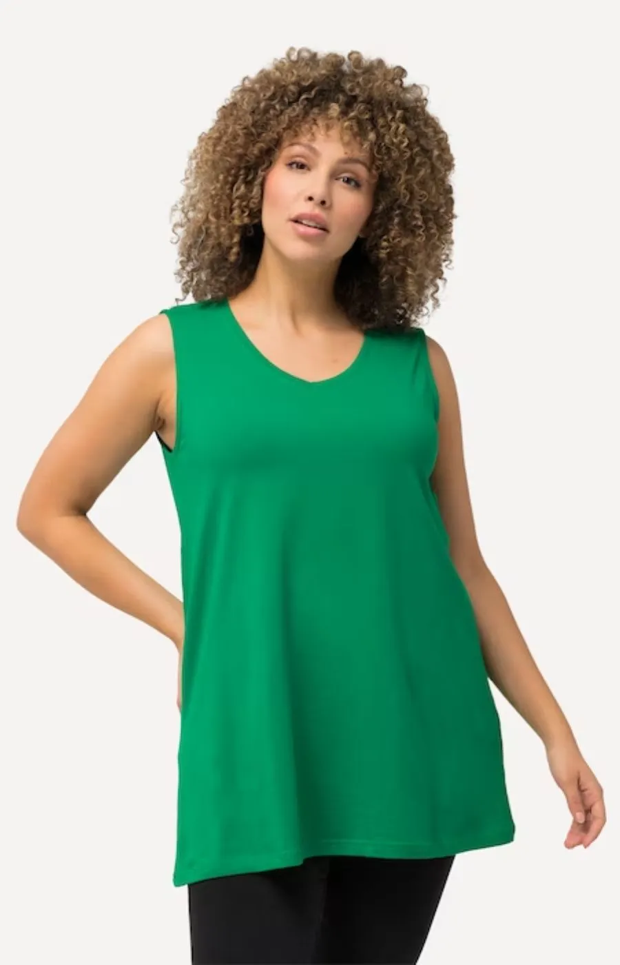 Ulla Popken Vest Top in Green