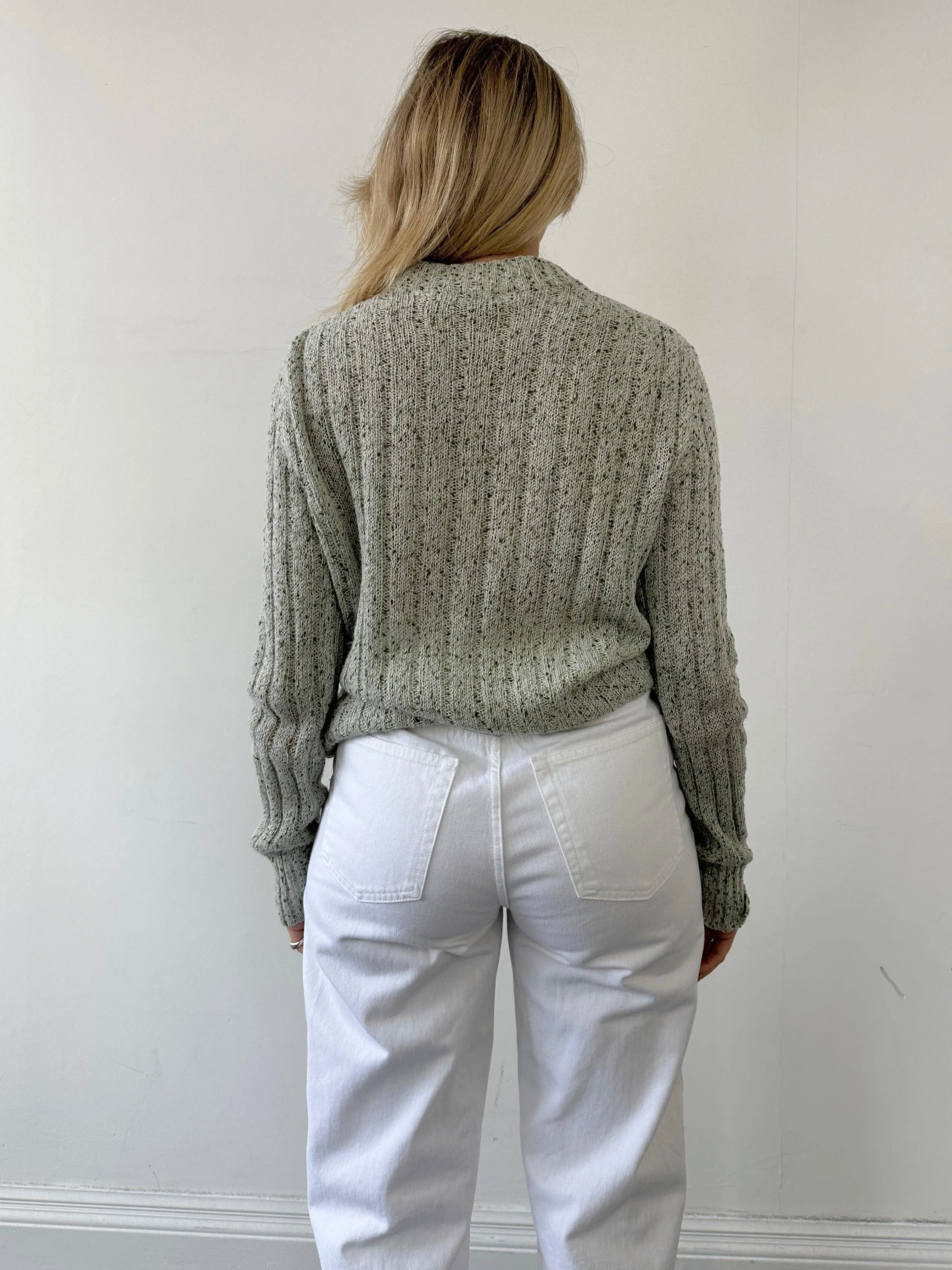 Vintage Cable Knit Lightweight Jumper - S/M