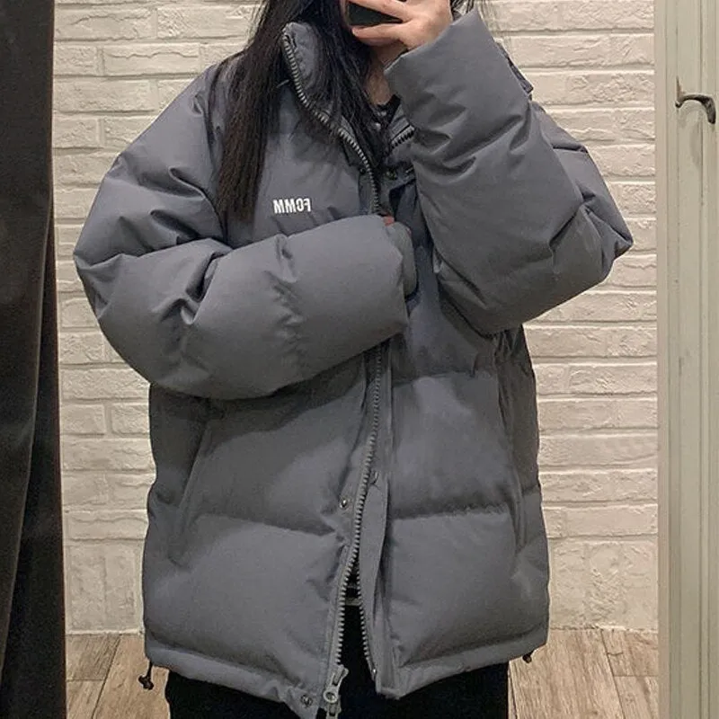 women's parka coat basic cotton down jacket winter