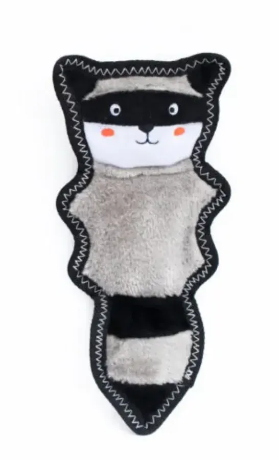 Zippy Paws Z-Stitch Skinny Peltz - Raccoon Dog Toy